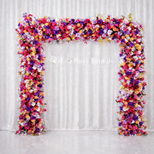 Bright multicolor floral arch